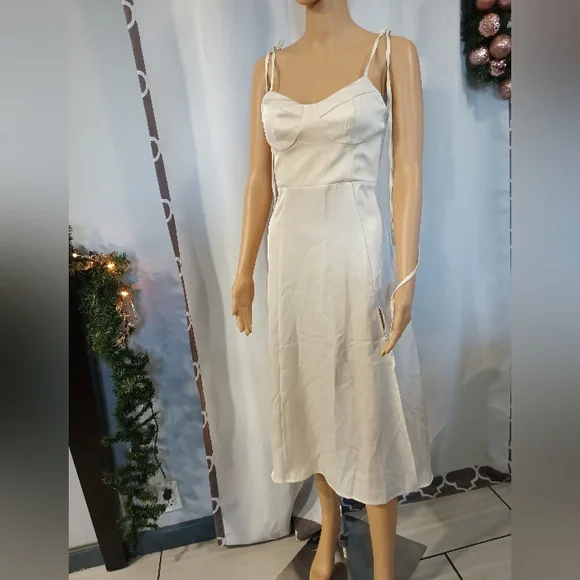 cider cream dress Dresses | Nwt Cider Cream Satin Dress In A Size S